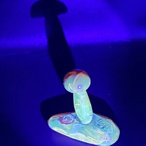 Baltic Amber Mushroom Sculpture Heavy Inclusions Collectible Art Figurine 3 in